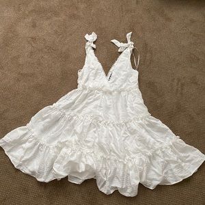 Lulus white ruffle dress
